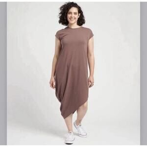 Universal Standard Dress Womens Small 14-16 Geneva Asymmetrical Capsule Mauve L7